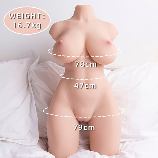 XISE - Torso femenino realista y asistido con función de propulsión, 71 cm