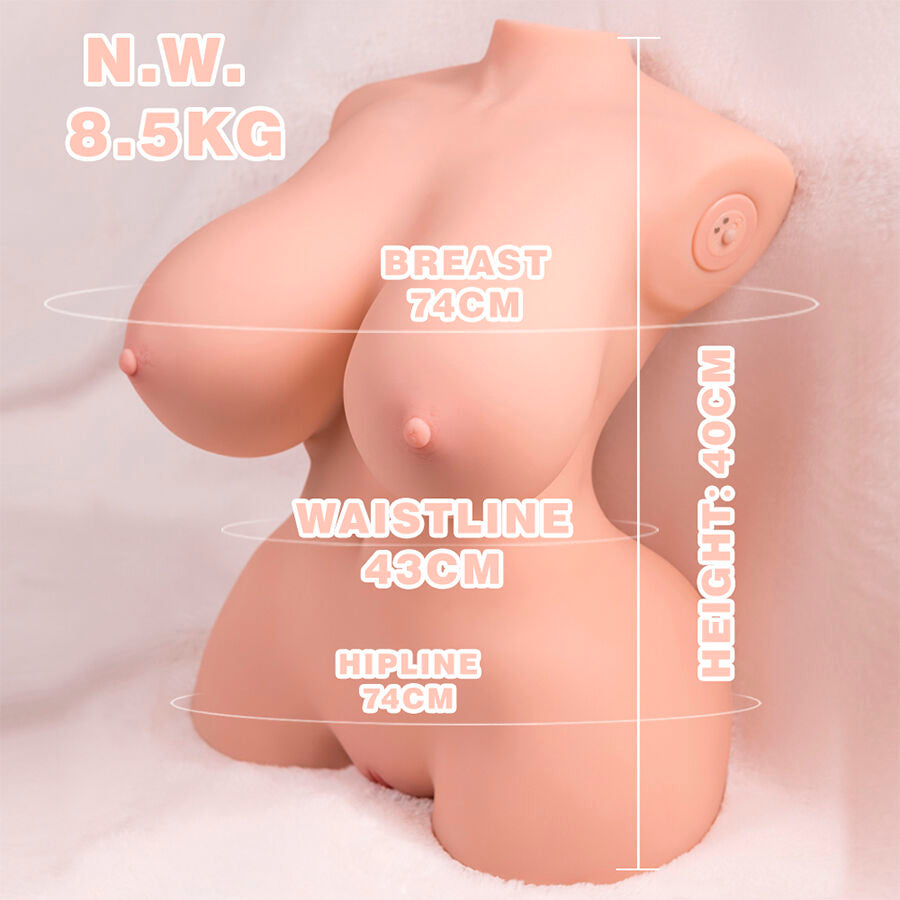 XISE - Pequeño Torso Realista con Vibración Femenina 40 cm
