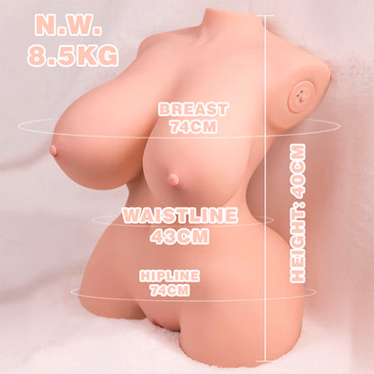 XISE - Pequeño Torso Realista con Vibración Femenina 40 cm