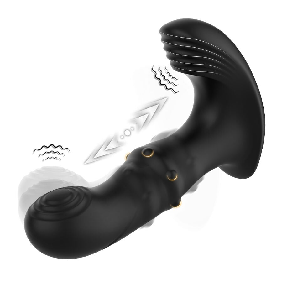 Vibrador Anal de Próstata ARMONY com Controle Remoto, mostrando seu design ergonômico e acabamento em silicone.