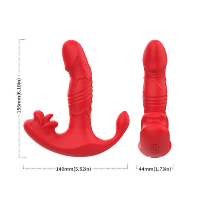 Vista detalhada do ARMONY Vibrador Calcinha Duplo Motor Anal Ponto G c/ Controlo Remoto, mostrando o design ergonómico e características.