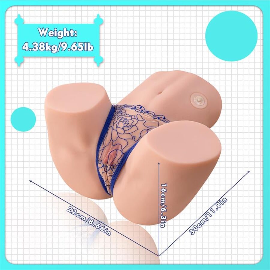XISE - MAYA MASTURBADOR REALISTA CON SUCCIÓN VAGINA Y ANO, VIBRACIÓN Y SUCCIÓN, 4.5 KG