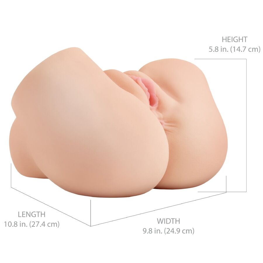 Masturbador Vibratorio Realista de Vagina y Ano Back That Ass Up