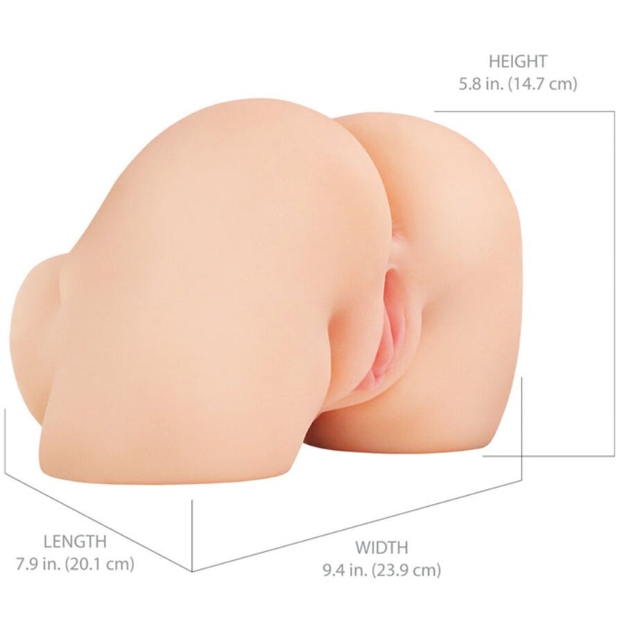 Masturbador Realista de Vagina y Ano Shake That Ass™ con Vibración