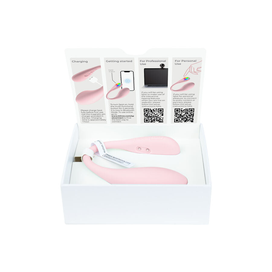KIIROO - VIBRADOR EN FORMA DE U SPOT KISS ME PINK