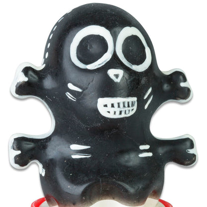 Preservativos Decorativos Pintados a Mano Skull Black - Modelo 1