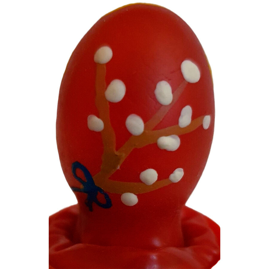 Preservativos de Novedad Pintados a Mano Huevo de Pascua Rojo