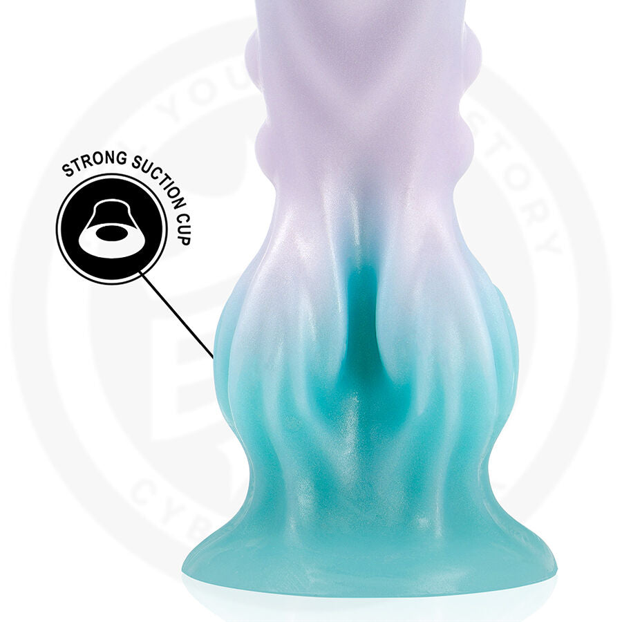 Dildo Lunara Luz Cósmica da EPIC CYBERSILICOCK, com seu design elegante e cor cósmica.