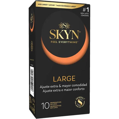 SKYN - CONDONES GRANDES CON AJUSTE EXTRA 10 UNIDADES