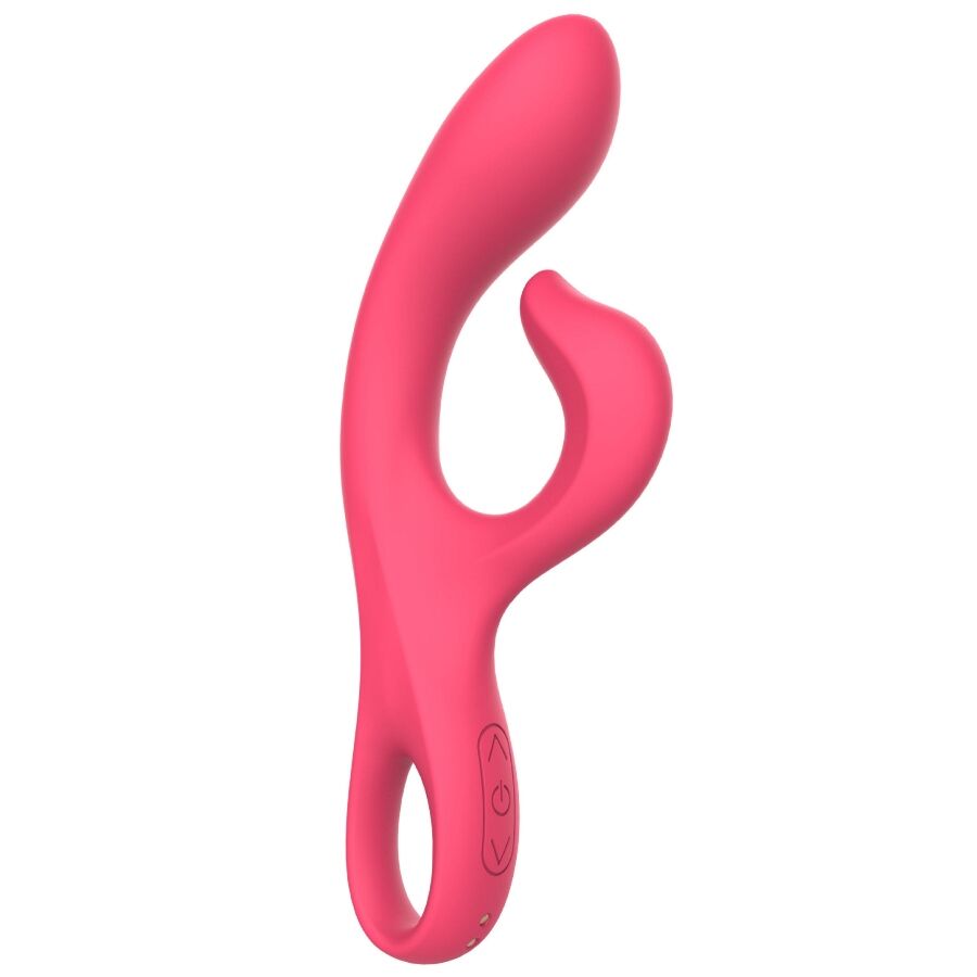 Vibrador XOCOON Ponto G e Clitóris Flexível Fúcsia, mostrando seu design ergonómico e material de silicone suave.
