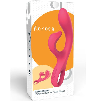 Vibrador XOCOON Ponto G e Clitóris Flexível Fúcsia, mostrando seu design ergonómico e material de silicone suave.