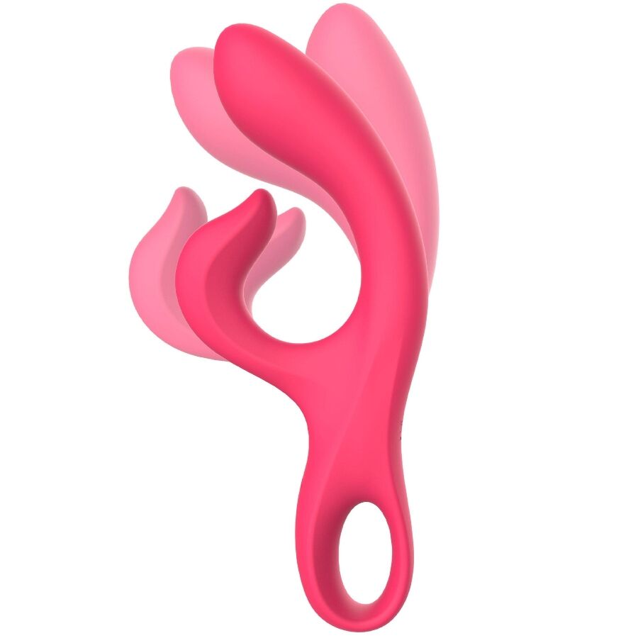 Vibrador XOCOON Ponto G e Clitóris Flexível Fúcsia, mostrando seu design ergonómico e material de silicone suave.