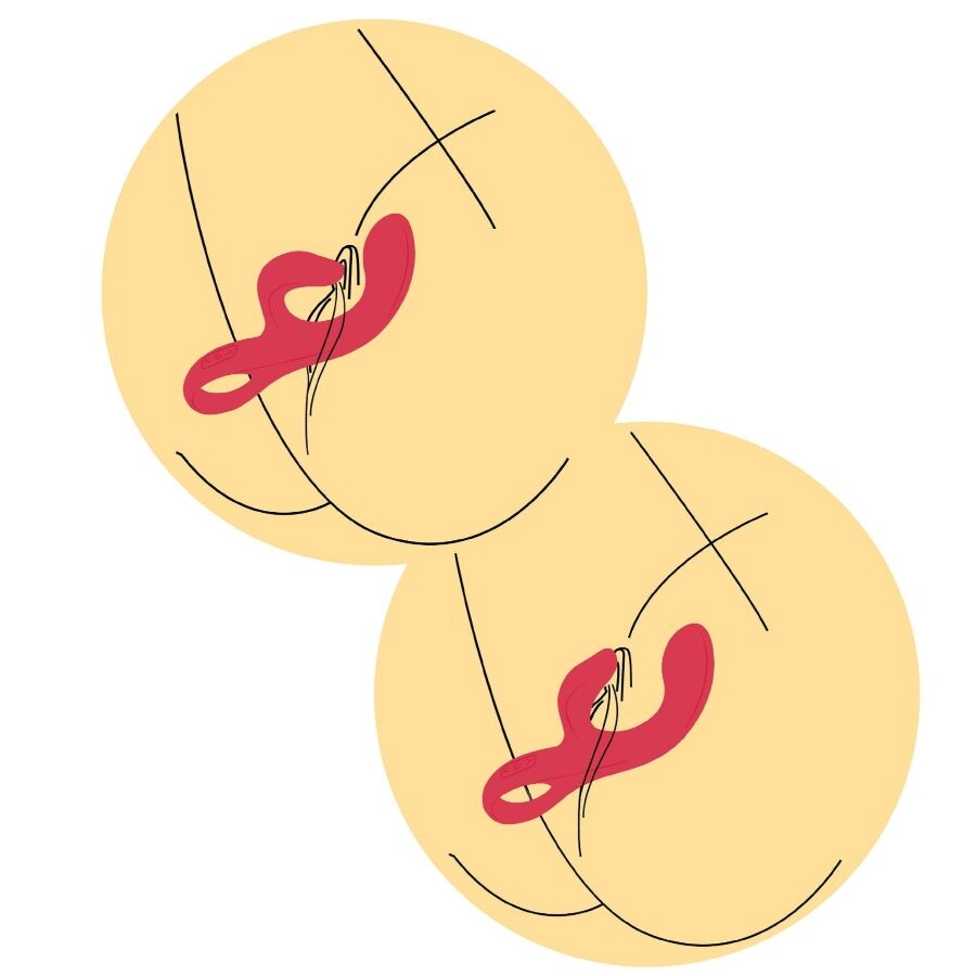 Vibrador XOCOON Ponto G e Clitóris Flexível Fúcsia, mostrando seu design ergonómico e material de silicone suave.
