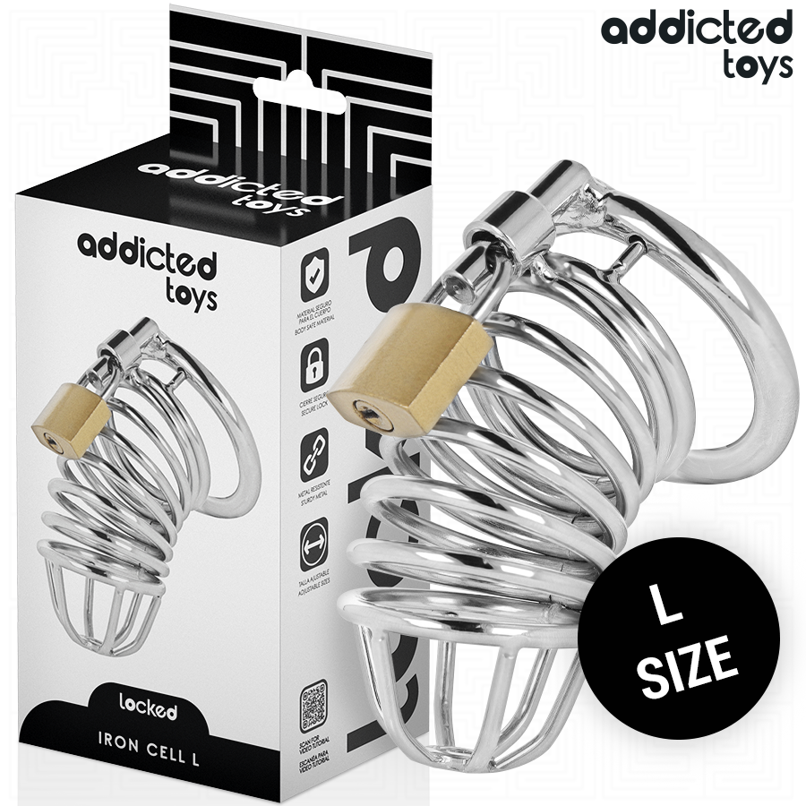 Addicted Toys Locked Iron Cell Gaiola de Castidade de Metal 5cm L