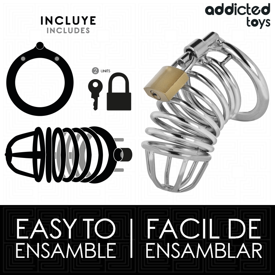 Addicted Toys Locked Iron Cell Gaiola de Castidade de Metal 5cm L