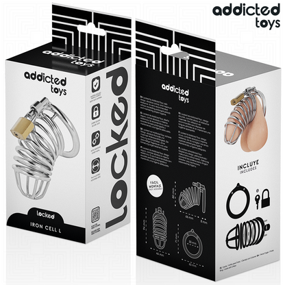 Addicted Toys Locked Iron Cell Gaiola de Castidade de Metal 5cm L