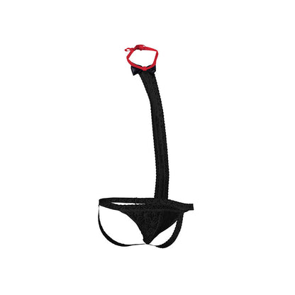 S Tanga Encaje Esmoquin con Jockstrap Atrevido L/XL