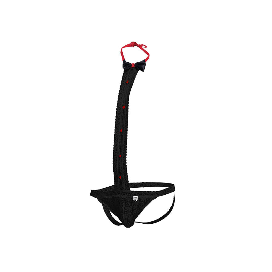 S Tanga Encaje Esmoquin con Jockstrap Atrevido L/XL
