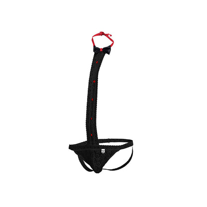 S Tanga Encaje Esmoquin con Jockstrap Atrevido L/XL
