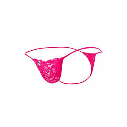 Tanga de Encaje Rosa Cómoda L/XL