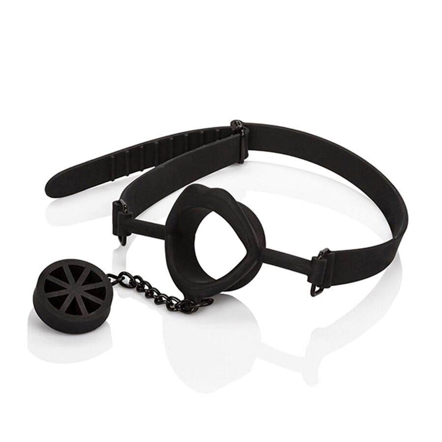 Mordaza Scandal con Plug de Silicona Negro