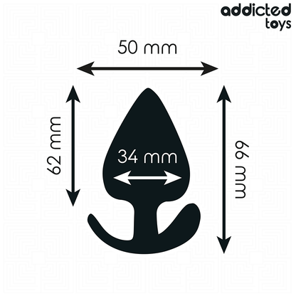 Imagem de um Plug Anal de Silicone ADDICTED TOYS (66mm) com design ergonómico.
