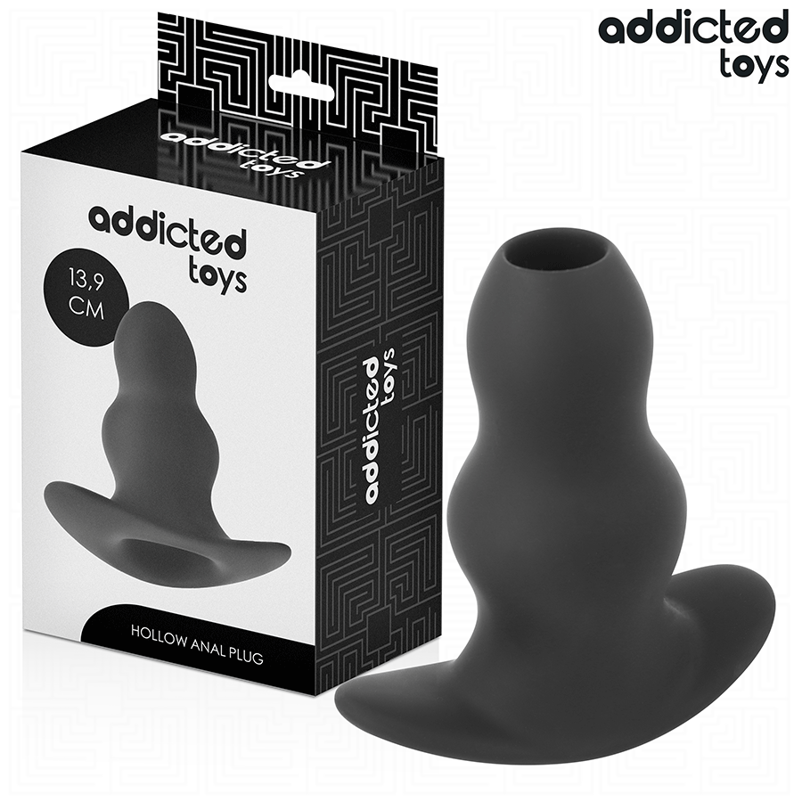Addicted Toys Plug Anal Oco XL de silicone, com 13,9 CM, design ergonómico para estimulação anal profunda.