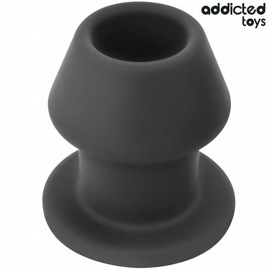 Plug anal extremo oco ADDICTED TOYS de silicone, mostrando seu design e dimensões para uma experiência anal intensa.