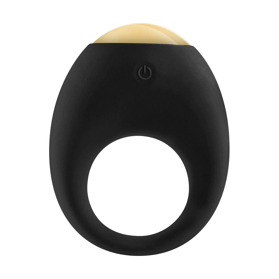 Detalhe do Anel Peniano Vibratório TOYJOY Eclipse Light com luz LED ativada