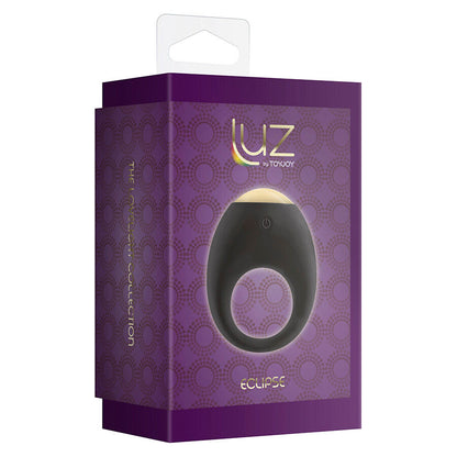 Detalhe do Anel Peniano Vibratório TOYJOY Eclipse Light com luz LED ativada