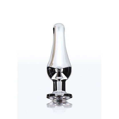 Imagem do TOYJOY Plug Anal Pequeno Diamond Bum Bijou Alumínio com detalhe de joia prateada.