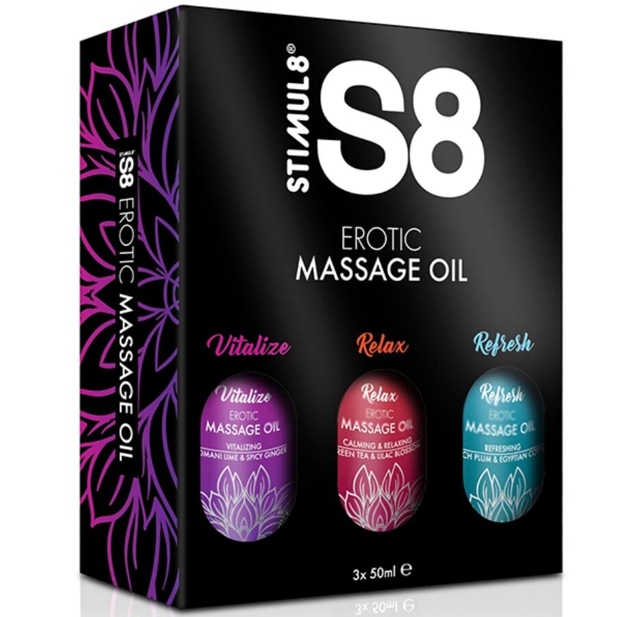 STIMUL8 - S8 ACEITE DE MASAJE CAJA DE 3 X 50 ML