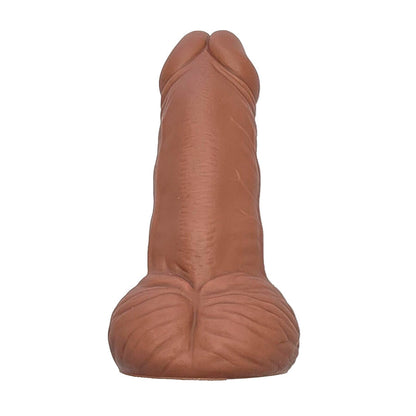 Juguete Antiestrés Realista Color Mulato con Forma de Pene