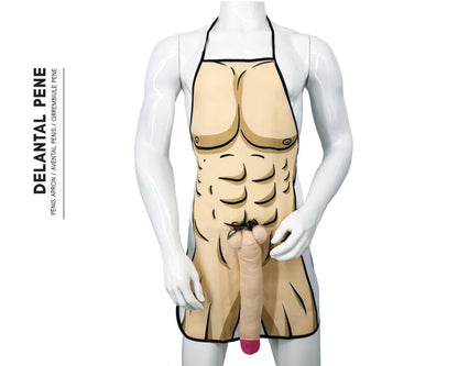 Delantal Atrevido con Pene 3D y Torso Musculoso