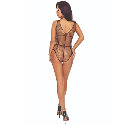 PASIÓN - BS114 BODYSTOCKING DE REJILLA NEGRA