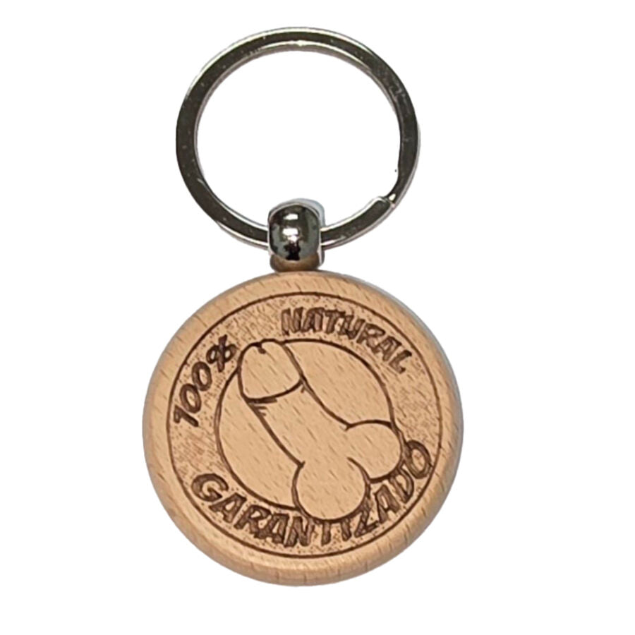 Llavero de Madera con Forma de Pene