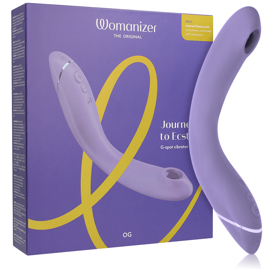 Womanizer OG G-Spot Lilac, um estimulador do ponto G e clitóris com Pleasure Air Technology e vibrações duplas.