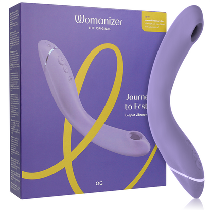 Womanizer OG G-Spot Lilac, um estimulador do ponto G e clitóris com Pleasure Air Technology e vibrações duplas.