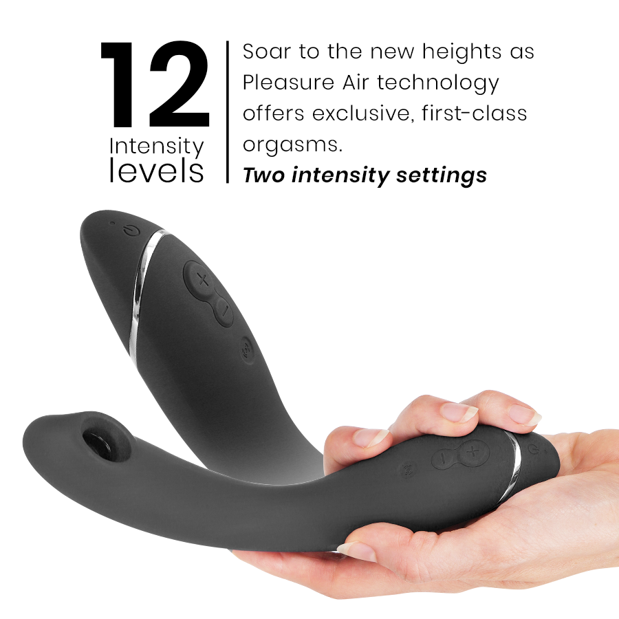 Womanizer OG G-Spot Vibrador na cor slate, destacando seu design ergonômico e a cabeça de estimulação