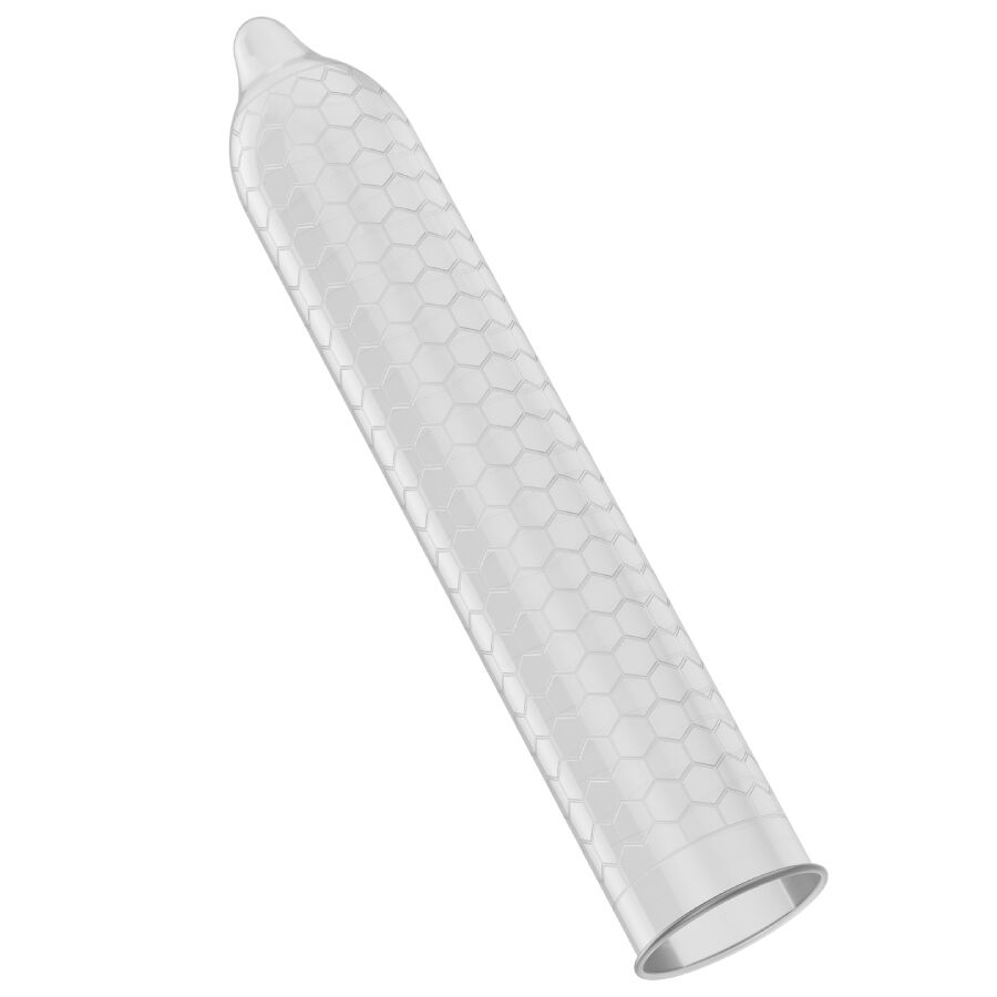 Caixa de LELO Preservativos Orgânicos HEX L-Arginina 12 Unidades, destacando a embalagem e o design.