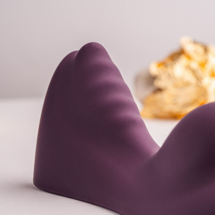 ROCKS-OFF - VIBRADOR BRILLO RUBÍ MORADO PARA SENTARSE