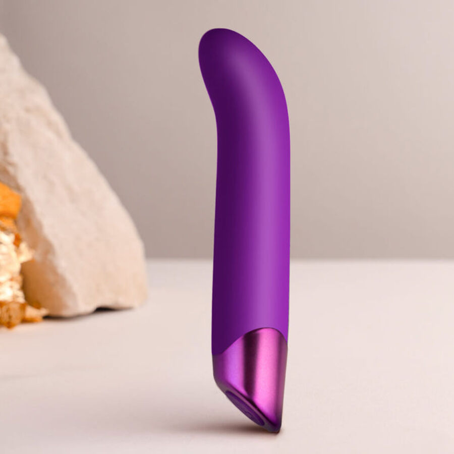 Vibrador ROCKS-OFF Chaiamo G Roxo para estimulação do ponto G e clitóris.