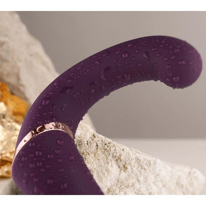 ROCKS-OFF Vibrador Duplo Gemini, estimulador de clitóris e ponto G roxo