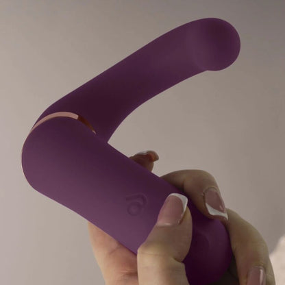 ROCKS-OFF Vibrador Duplo Gemini, estimulador de clitóris e ponto G roxo