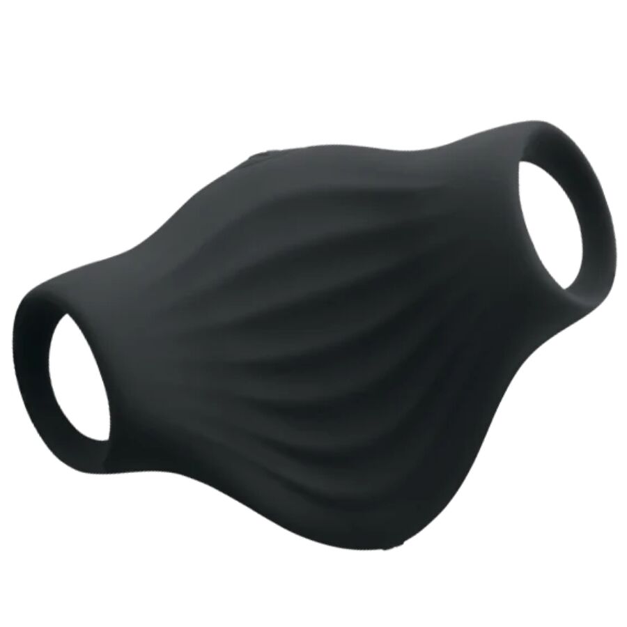 ROCKS-OFF Masturbador Vibrador Flexível Palm Black Recarregável para estimulação masculina