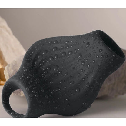 ROCKS-OFF Masturbador Vibrador Flexível Palm Black Recarregável para estimulação masculina
