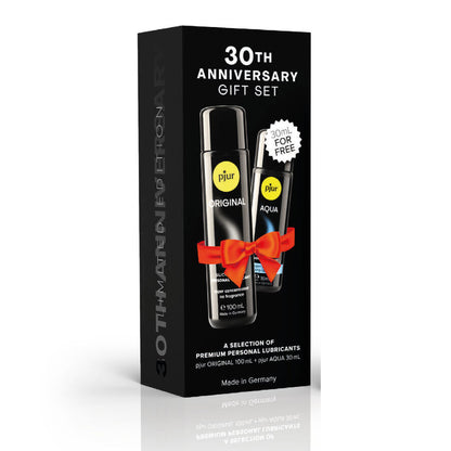 Conjunto de lubrificantes PJUR 30º Aniversário com Pjur Original 100ml e Pjur Aqua 30ml