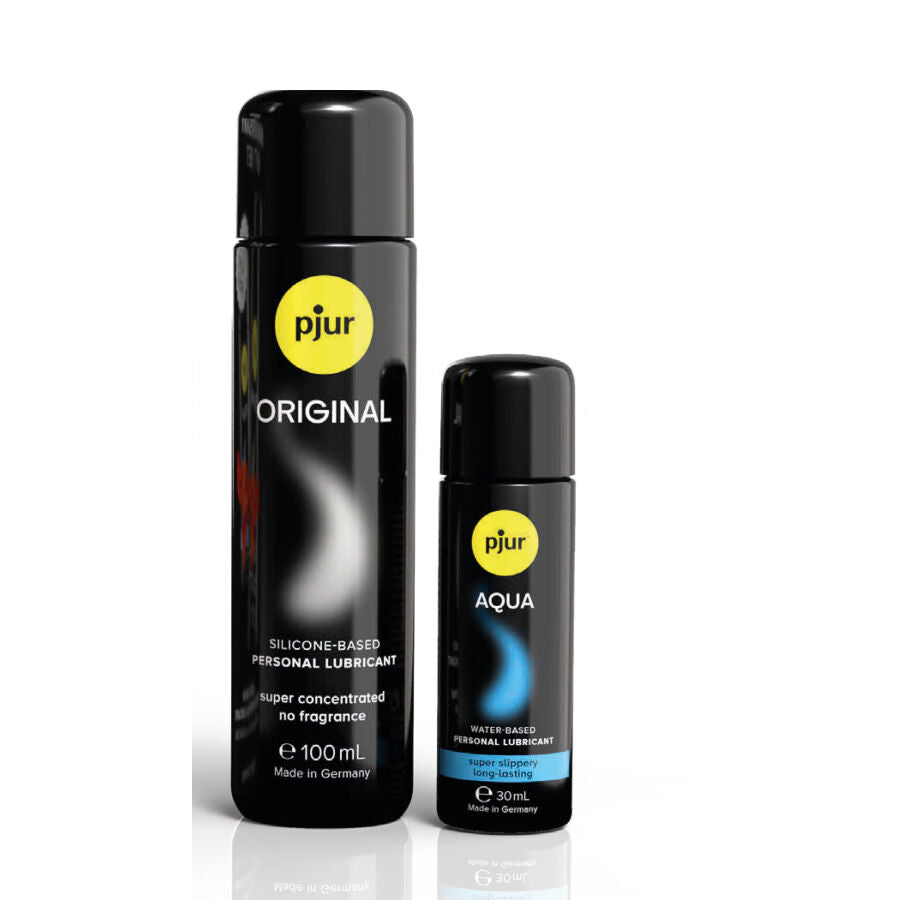Conjunto de lubrificantes PJUR 30º Aniversário com Pjur Original 100ml e Pjur Aqua 30ml