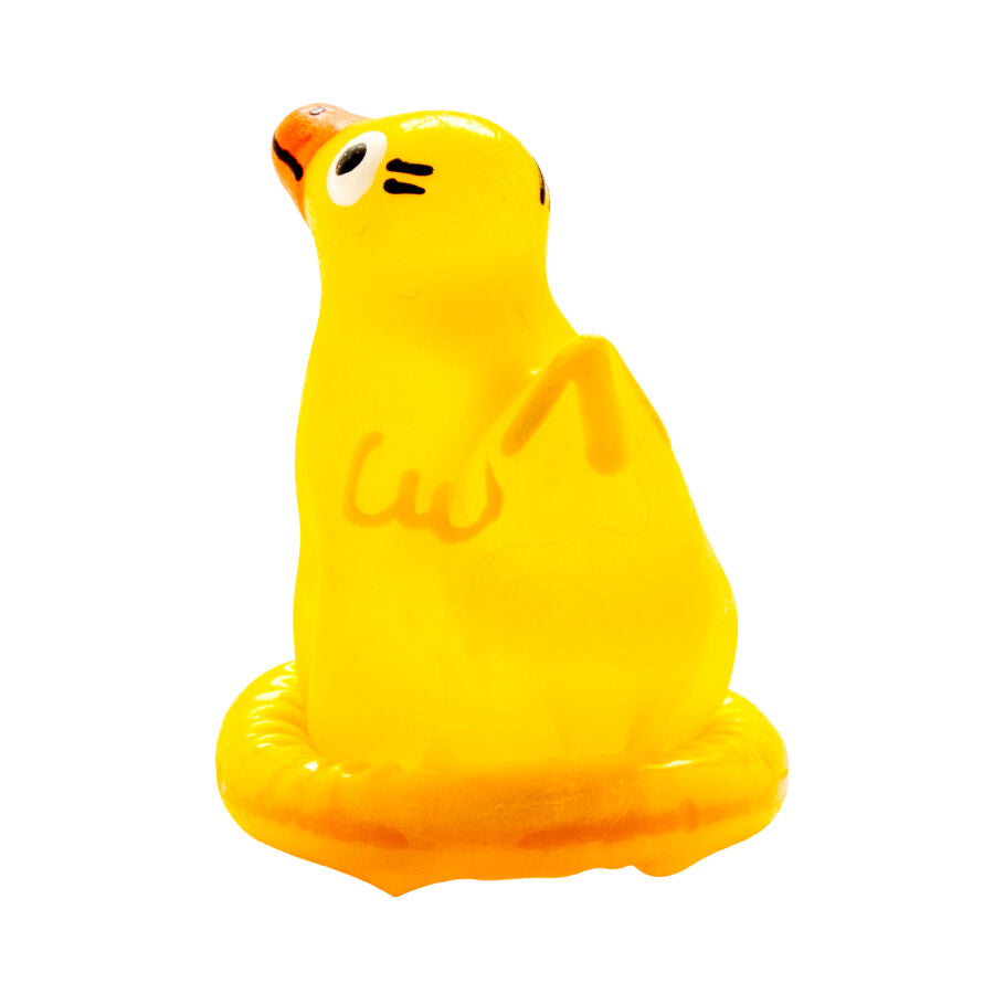 Preservativo Novedoso Pintado a Mano con Diseño de Pato