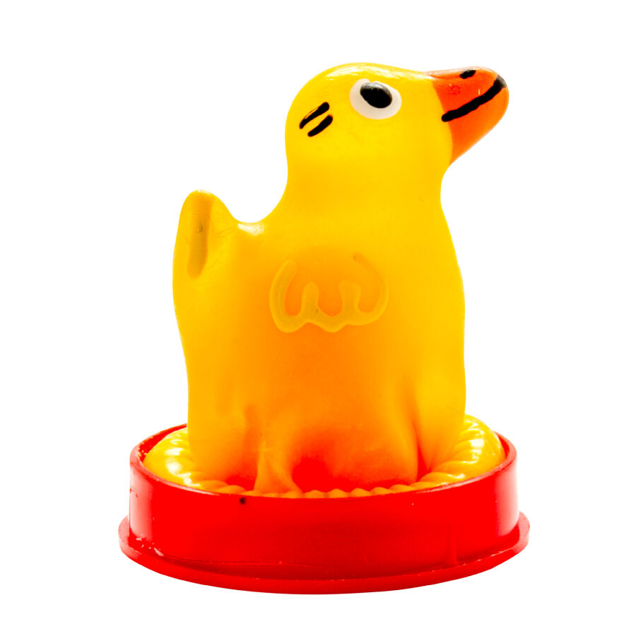 Preservativo Novedoso Pintado a Mano con Diseño de Pato